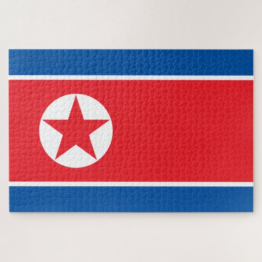 Vlag van Noord-Korea (DVK) Legpuzzel (Horizontaal)