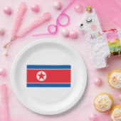 Vlag van Noord-Korea (DVK) Papieren Bordje (Feest)