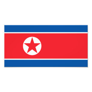 Vlag van Noord-Korea Foto Afdruk