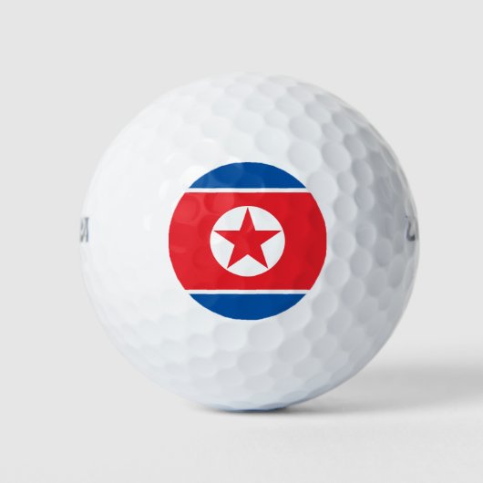 Vlag van Noord-Korea Golfballen (Voorkant)