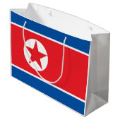 Vlag van Noord-Korea Groot Cadeauzakje (Achterkant Gekanteld)