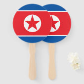 Vlag van Noord-Korea Handwaaier (Voorkant en achterkant)