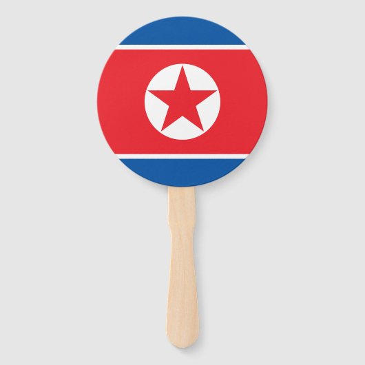 Vlag van Noord-Korea Handwaaier (Voorkant)