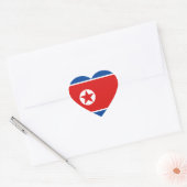 Vlag van Noord-Korea Hart Sticker (Envelop)