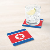 Vlag van Noord-Korea Kartonnen Onderzetters (Insitu)
