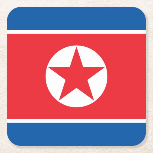 Vlag van Noord-Korea Kartonnen Onderzetters (Voorkant)