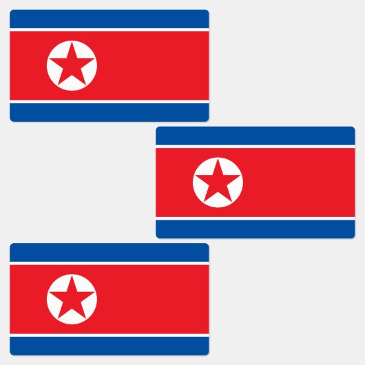 Vlag van Noord-Korea Labels (Groep)
