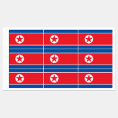 Vlag van Noord-Korea Labels (Vel)