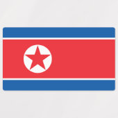 Vlag van Noord-Korea Labels (Design 1)