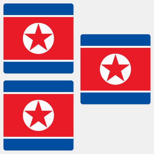 Vlag van Noord-Korea Labels (Groep)