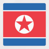 Vlag van Noord-Korea Labels (Design 1)