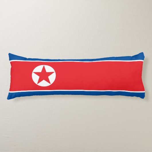 Vlag van Noord-Korea Lichaamskussen (Voorkant)