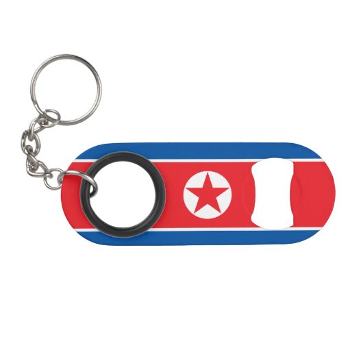 Vlag van Noord-Korea Mini Flessenopener (Voorkant (Horizontaal))
