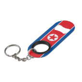 Vlag van Noord-Korea Mini Flessenopener (Voorkant Gekanteld)