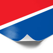 Vlag van Noord-Korea Perfect Poster (Hoek)