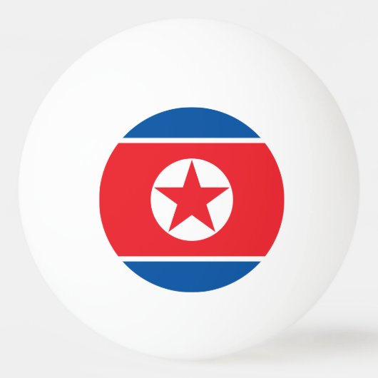 Vlag van Noord-Korea Pingpongbal (Voorkant)