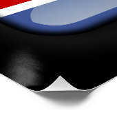 Vlag van Noord-Korea Poster (Hoek)