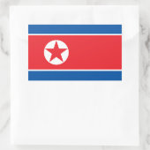 Vlag van Noord-Korea Rechthoekige Sticker (Tas)
