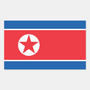 Vlag van Noord-Korea Rechthoekige Sticker