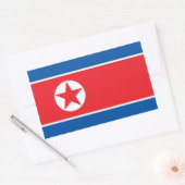 Vlag van Noord-Korea Rechthoekige Sticker (Envelop)