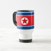 Vlag van Noord-Korea Reisbeker (Voorkant links)