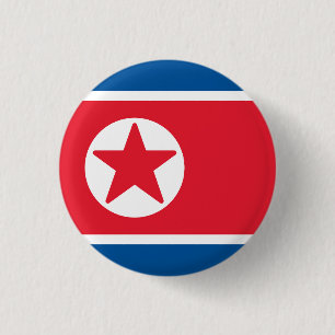 Vlag van Noord-Korea Ronde Button 3,2 Cm