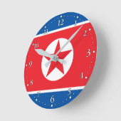Vlag van Noord-Korea Ronde Klok (Hoek)