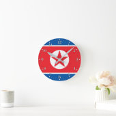 Vlag van Noord-Korea Ronde Klok (Huis)