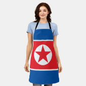 Vlag van Noord-Korea Schort (Gedragen)