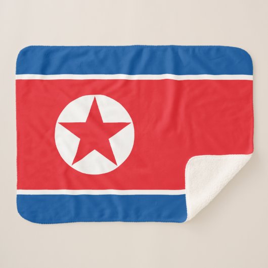 Vlag van Noord-Korea Sherpa Deken (Voorkant (horizontaal))