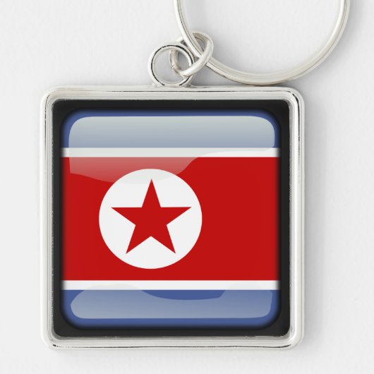 Vlag van Noord-Korea Sleutelhanger (Voorkant)