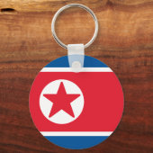 Vlag van Noord-Korea Sleutelhanger (Voorkant)