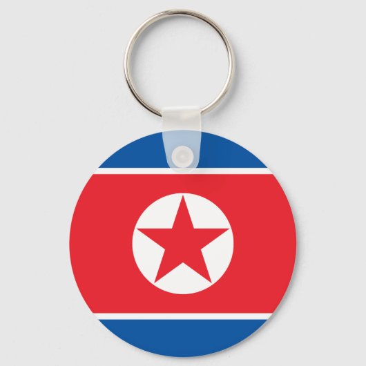 Vlag van Noord-Korea Sleutelhanger (Voorkant)