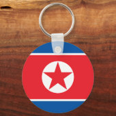 Vlag van Noord-Korea Sleutelhanger (Voorkant)