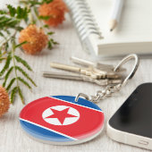 Vlag van Noord-Korea Sleutelhanger (Voorkant Rechts)