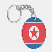 Vlag van Noord-Korea Sleutelhanger (Voorkant Links)
