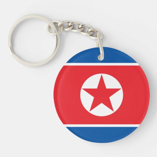 Vlag van Noord-Korea Sleutelhanger (Voorkant)