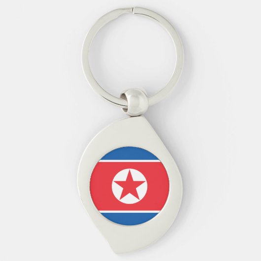 Vlag van Noord-Korea Sleutelhanger (Voorkant)