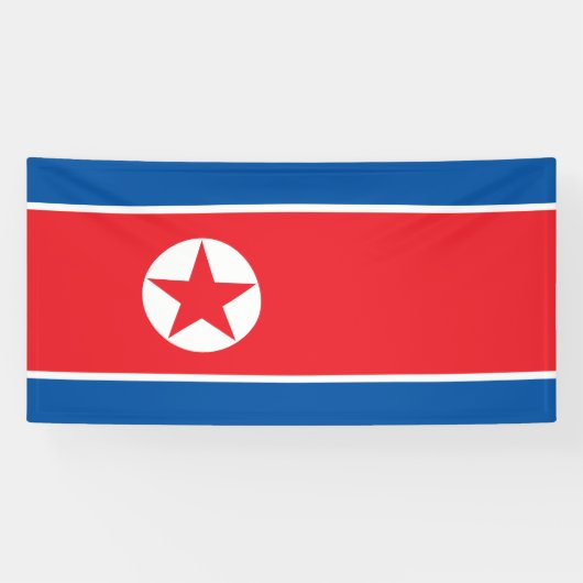 Vlag van Noord-Korea Spandoek (Horizontaal)