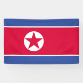 Vlag van Noord-Korea Spandoek (Horizontaal)