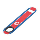Vlag van Noord-Korea Speed Flessenopener (Voorkant Gekanteld)