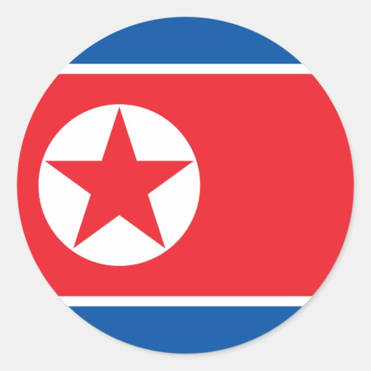 Vlag van Noord-Korea Sticker (Voorkant)