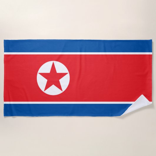 Vlag van Noord-Korea Strandlaken (Voorkant)