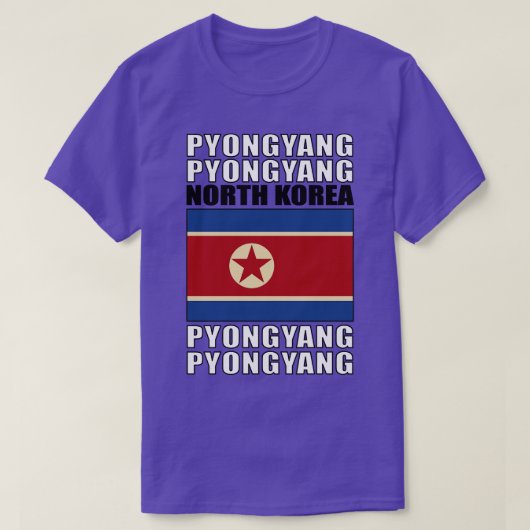 Vlag van Noord-Korea T-shirt (Design voorkant)
