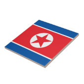 Vlag van Noord-Korea Tegeltje (Zijkant)