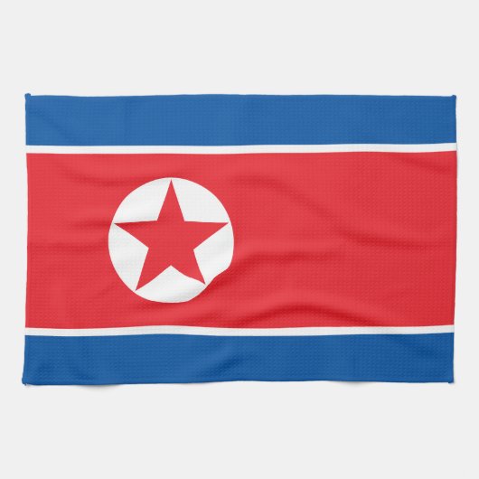 Vlag van Noord-Korea Theedoek (Horizontaal)