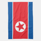 Vlag van Noord-Korea Theedoek (Verticaal)