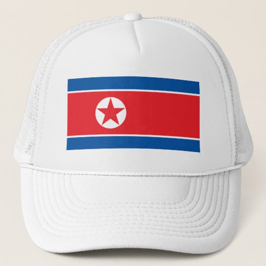 Vlag van Noord-Korea Trucker Pet (Voorkant)