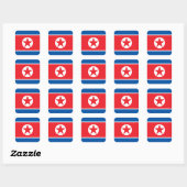 Vlag van Noord-Korea Vierkante Sticker (Vel)