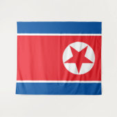 Vlag van Noord-Korea Wandkleed (Voorkant (horizontaal))